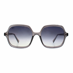 libertine sunglasses by reality eyewear are a classic oversized square shape in ice grey