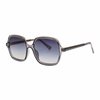 libertine sunglasses by reality eyewear are a classic oversized square shape in ice grey