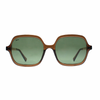 libertine sunglasses by reality eyewear are a classic oversized square shape in khaki