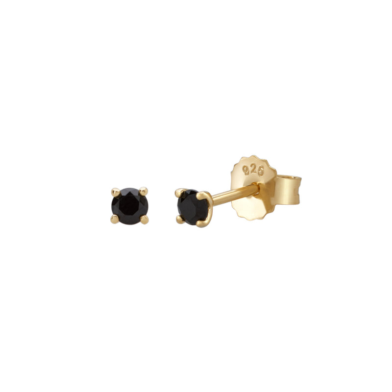 3mm Black Spinel Studs