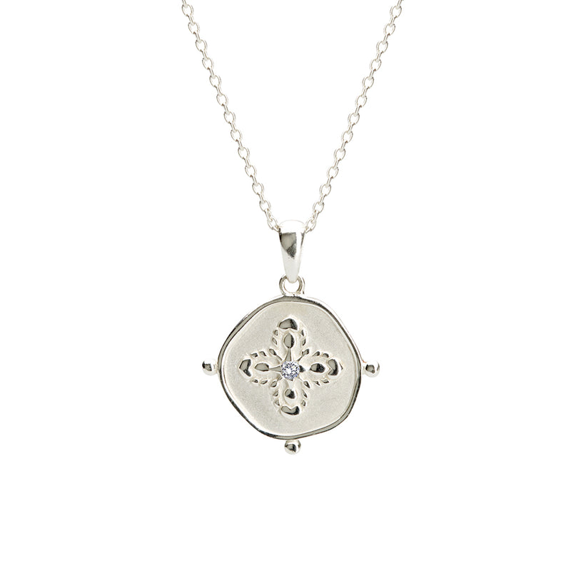 Sahara Medallion Necklace | Silver