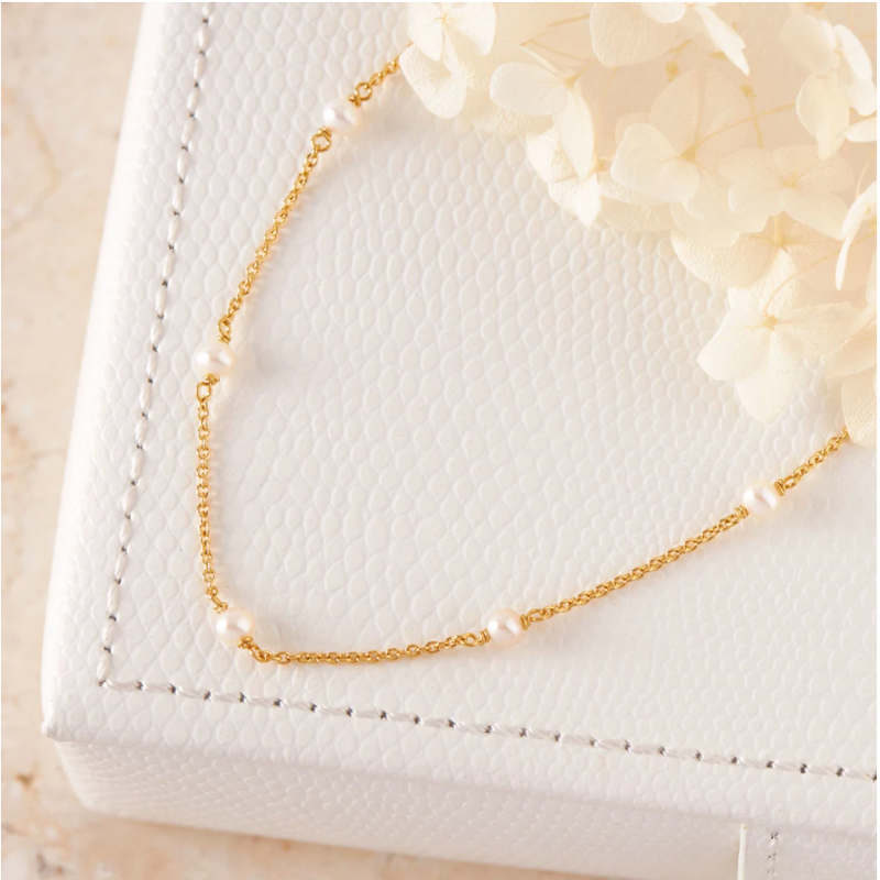 a fine gold pearl necklace by midsummer star jewellery