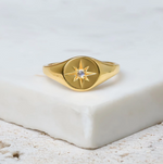 Gold Enchanted Light Signet Ring