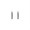 11mm Silver Spinel Huggie Earrings