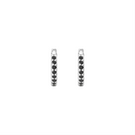 11mm Silver Spinel Huggie Earrings