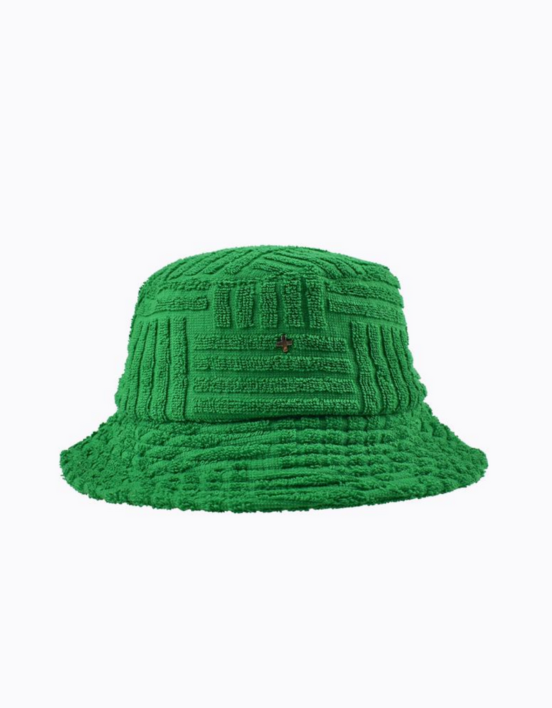 soleil is a terry towelling bucket hat by peta and jain
