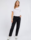 The Barkly jeans by Foxwood are a comfortable cotton stretch mid rise vintage black jean