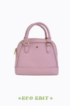 brielle is a vegan leather eco handbag by peta and jain in pink