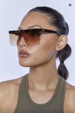 domino shield sunglasses by peta and jain in tortoise