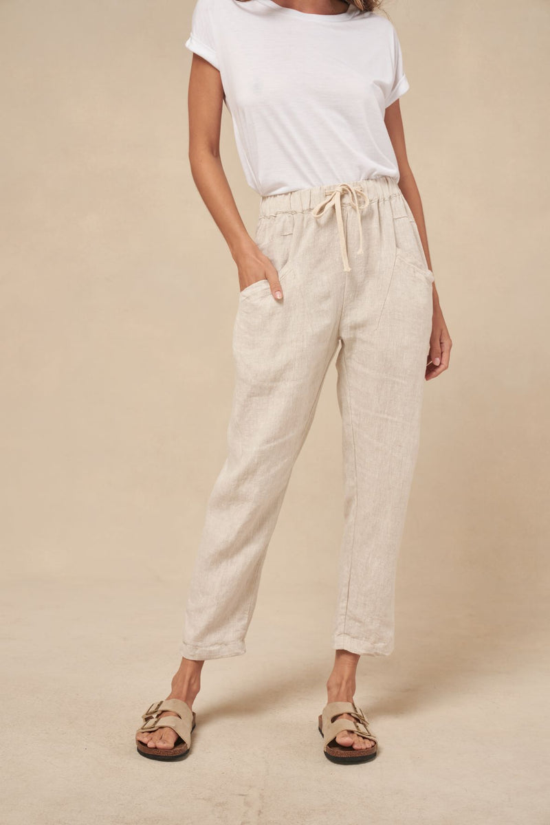 little lies linen luxe pants natural